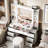 Vanity Desk, Mirror, Lights, Glass Top, Stool, Drawers, Charging Makeup Table With 7 Hair Dryer Holder And For Bedroom Use