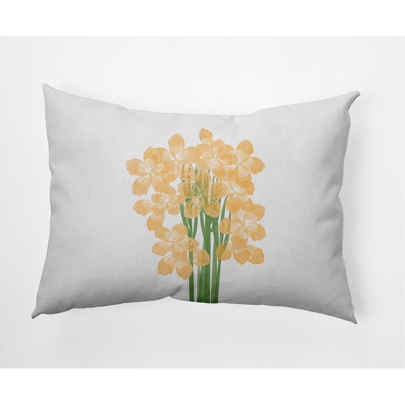 Housse et insert de coussin Flortalida, Jaune
