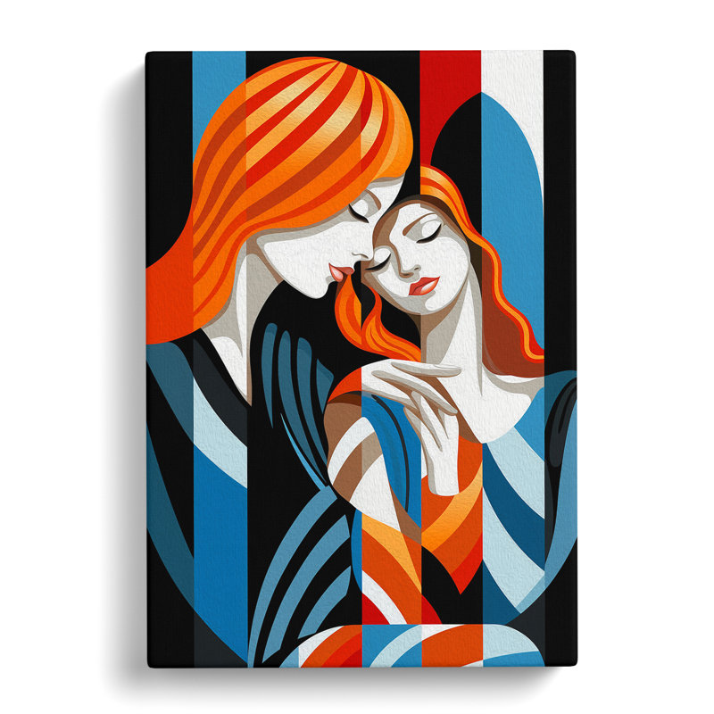 Two Women In Love Op - Art Prints - Wrapped Canvas, 76cm H x 50cm W x 3cm D