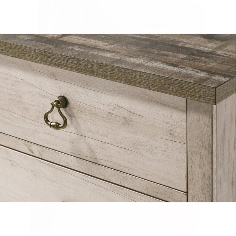 Commode 6 tiroirs style vieilli 1Pc