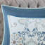 Édredon réversible 8 pièces en coton bleu grand avec imprimé de médaillons colorés, taille unique, motif floral botanique, lavable à la machine-124523283-124523279