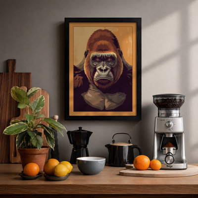 Gorilla's Gaze Modern - Framed Print