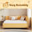 Upholstered Daybed With Sofa Bed Frame No Box Spring Needed, Linen Fabric-446535158