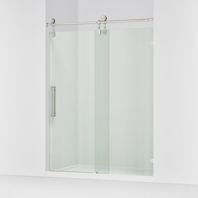 Artéfact 80-7 / 8 po H Porte de douche coulissante avec verre de 3/8 po d'épaisseur