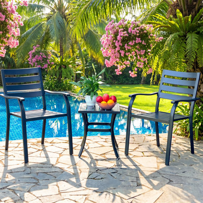 Ensemble de 2 chaises de patio VRSHWO l 21,26 po x P 34,25 po x H 7,87 po