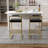 Modern Bar Stools Upholstered Bar Height Barstools With Low Back And Metal Frame Couter Tall Bar Chairs(Set Of 2)-106856622