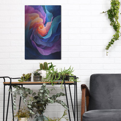 Art mural en métal Wrought Studio ™ «Vortex Of Coloured Petals» par Momart