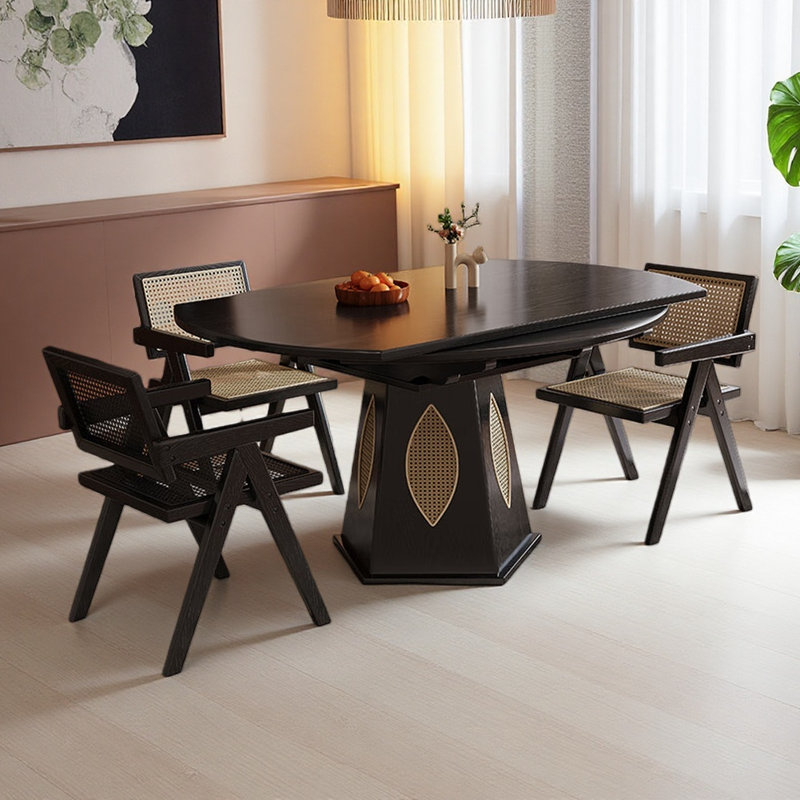 Table de salle à manger, Noir, Noir
