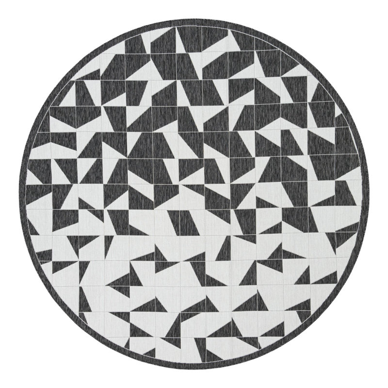 Tapis intérieur / extérieur d'extérieur moderne, Rond 10pi