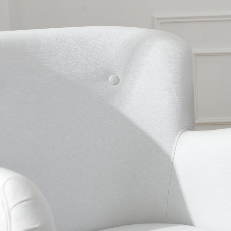 Jaidyn 24" Wide Performance Fabric Upholstered Dining Armchair (Set Of 2), Ivory