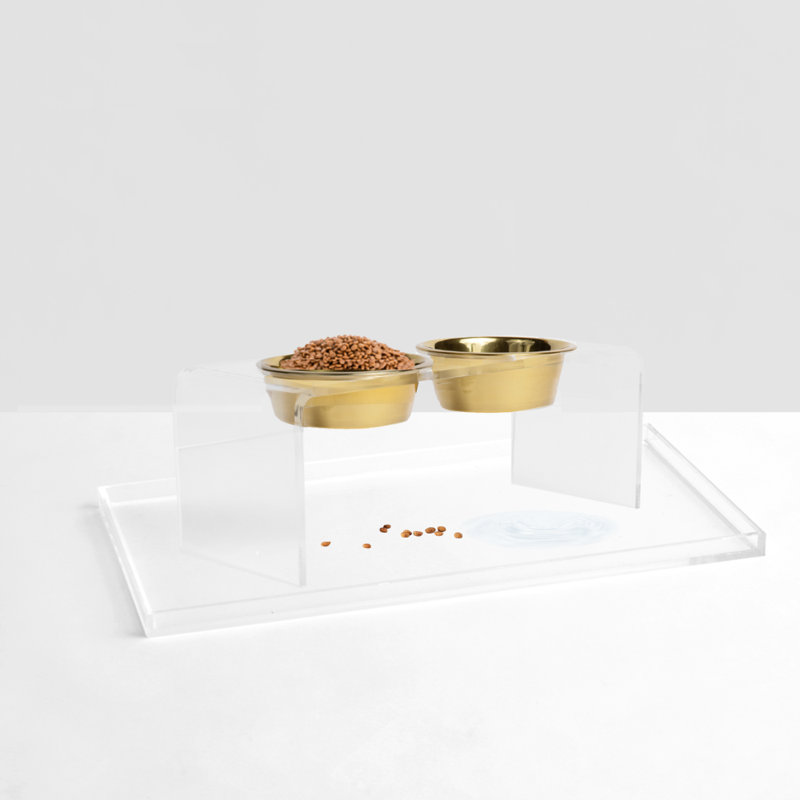 Clear Overflow Feeding Tray, Large