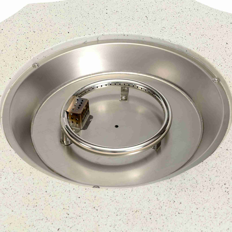 36" Propane Gas Fire Pit Table, Beige