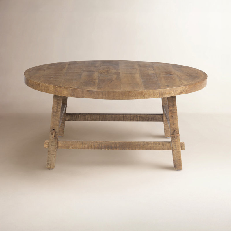 Loleta Solid Wood Single Coffee Table, 16" H x 36" L x 36" W, Medium Brown