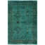 Overdyed One-of-a-Kind 4' 2" X 6' 3" Hand Knotted Area Rug