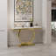 Luxury Console Table With Metal U Base And Gloss Texture Top-1581396827