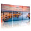 Ensemble de 3 tableaux sur toile « Sunset Harbor Art » pour la décoration du salon et de la chambre.-129074611