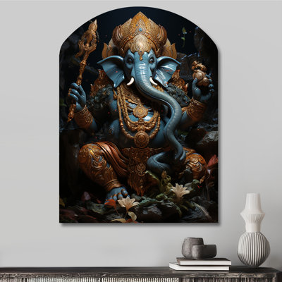 Thaisha - Indian Art Arch Shape Assymterical Metal Wall Sculpture