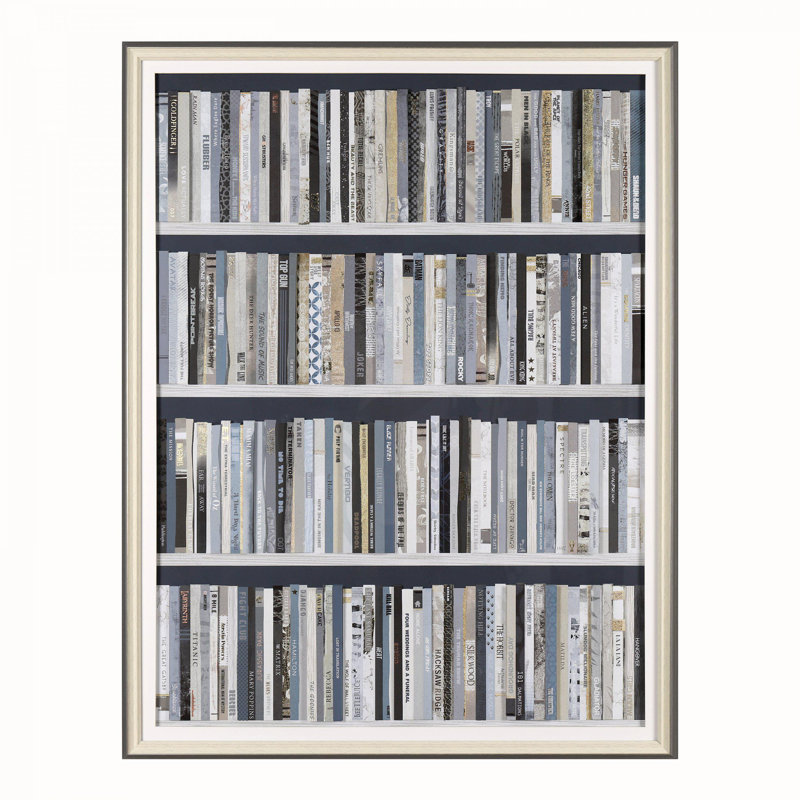 Blockbusters - Movie Bookshelf in 3D - Framed Canvas Wall Art