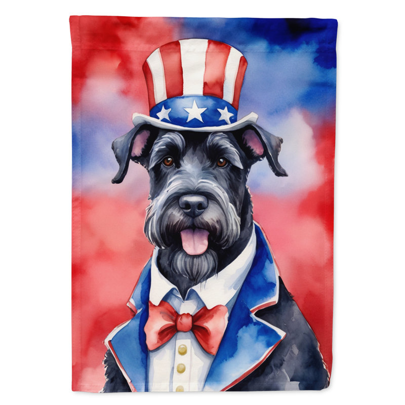 Drapeau patriotique du jardin américain, Schnauzer géant