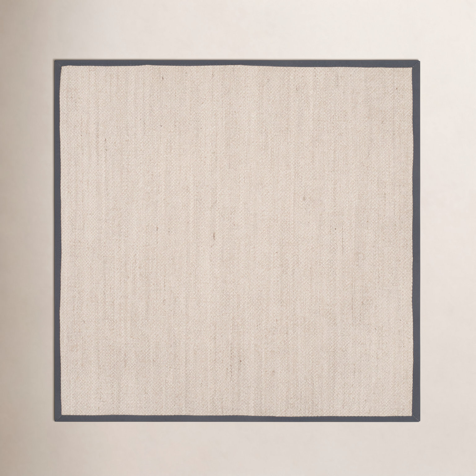 Marble Dark Gray Sisal Jute Rug, Square 10'