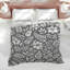 Édredon gris à motif floral-130425599