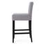  Ensemble de 2 tabourets de bar rembourrés avec siège et dossier rembourrés, pieds en bois massif, design moderne pour îlot de cuisine, bar ou salle à manger, gris clair-1422265372