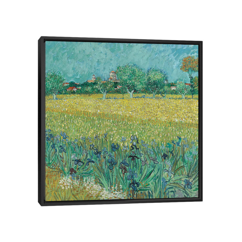 «Field with Flowers Near Arles, 1888» par Vincent Van Gogh, reproduction sur toile, H 26 po x l 26 po x P 1,5 po