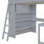 Lit mezzanine double avec bureau et tablette-543575352