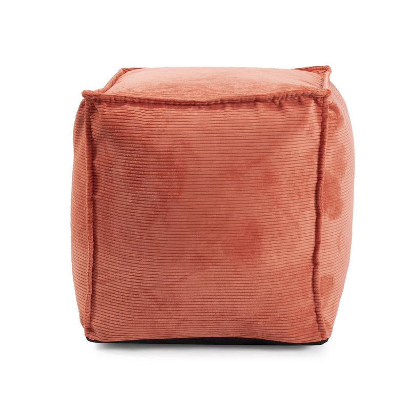 Pouf carré Kujala, Polyester orange