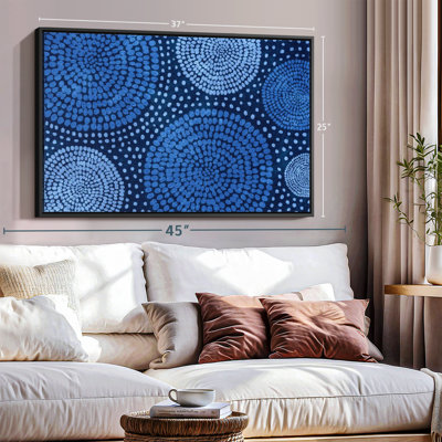 Blue African Circles Canvas Print