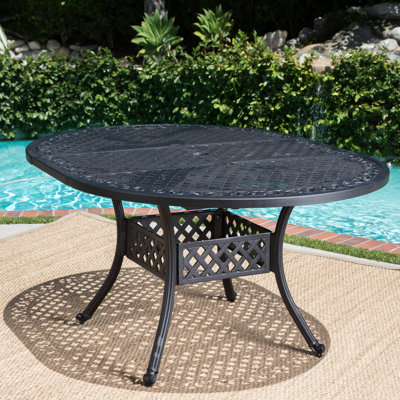 Table de salle à manger extensible en aluminium d'extérieur, sable noir et table polyvalente en sable, fabriquée en