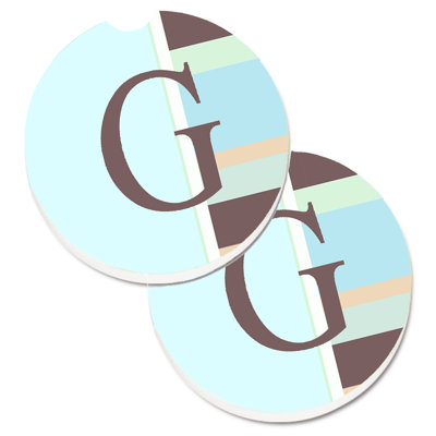 Sous-verre voiture monogramme initial