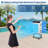 Air Cooler 3000 CFM Evaporative Air Cooler with 5.3Gal Water Tank, 4 Ice Packs, 3-Speed, 120° Oscillation, Remote Control and 12H Timer, 80W Portable Floor Standing Fan for Workshops, Garage