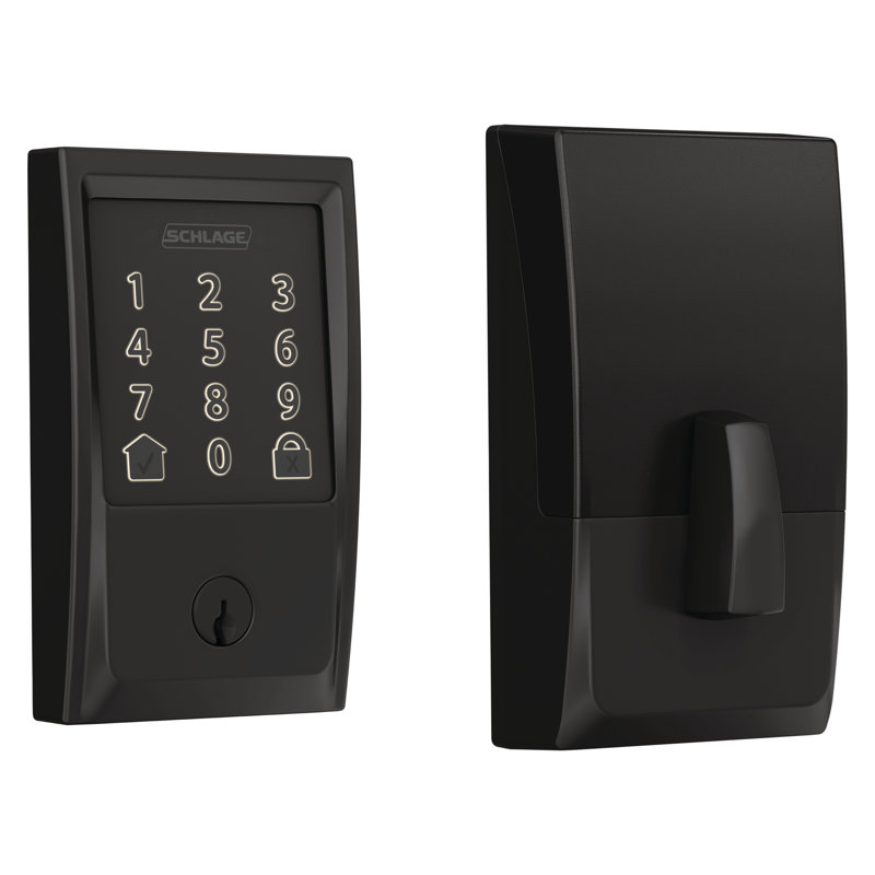 Encode Smart WiFi Deadbolt with Century Trim, Matte Black, Yes