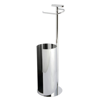 Kingston Brass Continental Freestanding Toilet Paper Holder with Roll Storage and Phone Stand