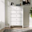 Commode blanche à 5 tiroirs avec rangement Philomena