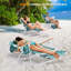 Chaise de plage pliante en aluminium avec porte-gobelet (ensemble de 1)-2005617497