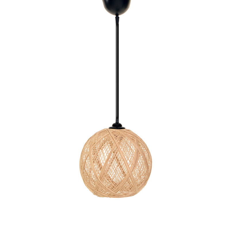 Cassandra 1 - Light Sphere Globle Pendant, Black, Brown Ecru