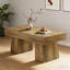 Table de salle à manger en bois, table de centre rectangulaire, table basse spacieuse