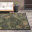Tapis d'intérieur / extérieur en polypropylène tissé à la machine à motif floral bleu Torence-2052782016