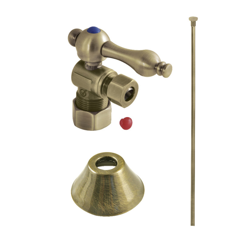 Ensemble de garniture de toilette Kingston, Laiton antique