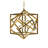 36-Light Gold LED Chandelier With White Acrylic Diffusers