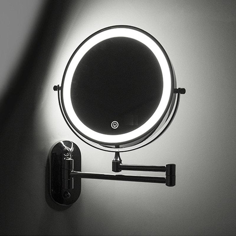  Miroir de maquillage à DEL, Nickel, 10