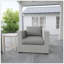 Durable Outdoor End Table - Solid Aluminum Construction, Whitewashed Birch Look - Natural Charm, Adjustable Levellers