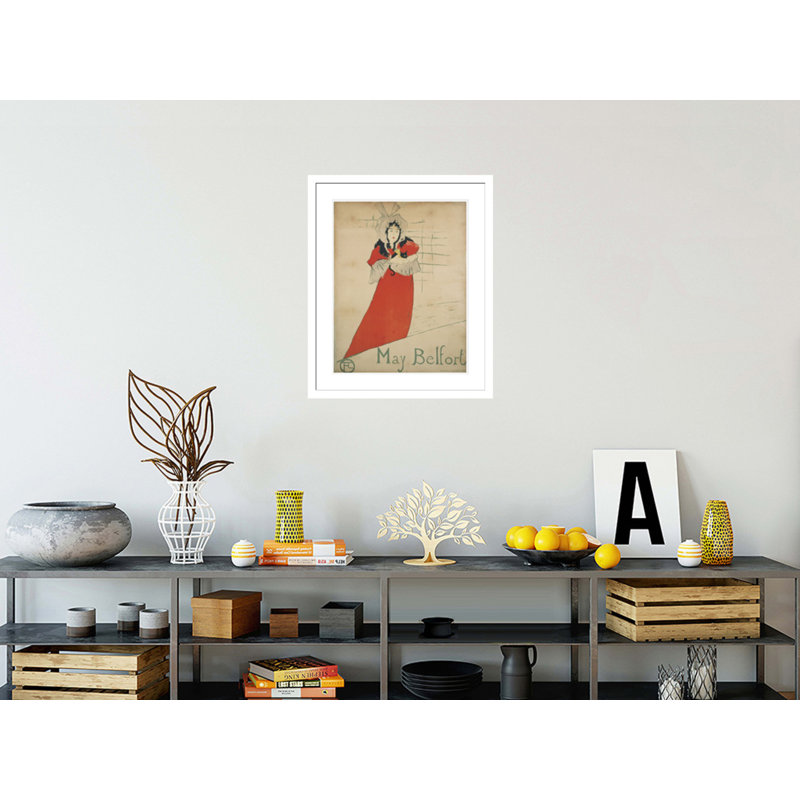 «May Belfort» par Henri de Toulouse-Lautrec, impression giclée encadrée, H 28,44 po x l 23,5 po