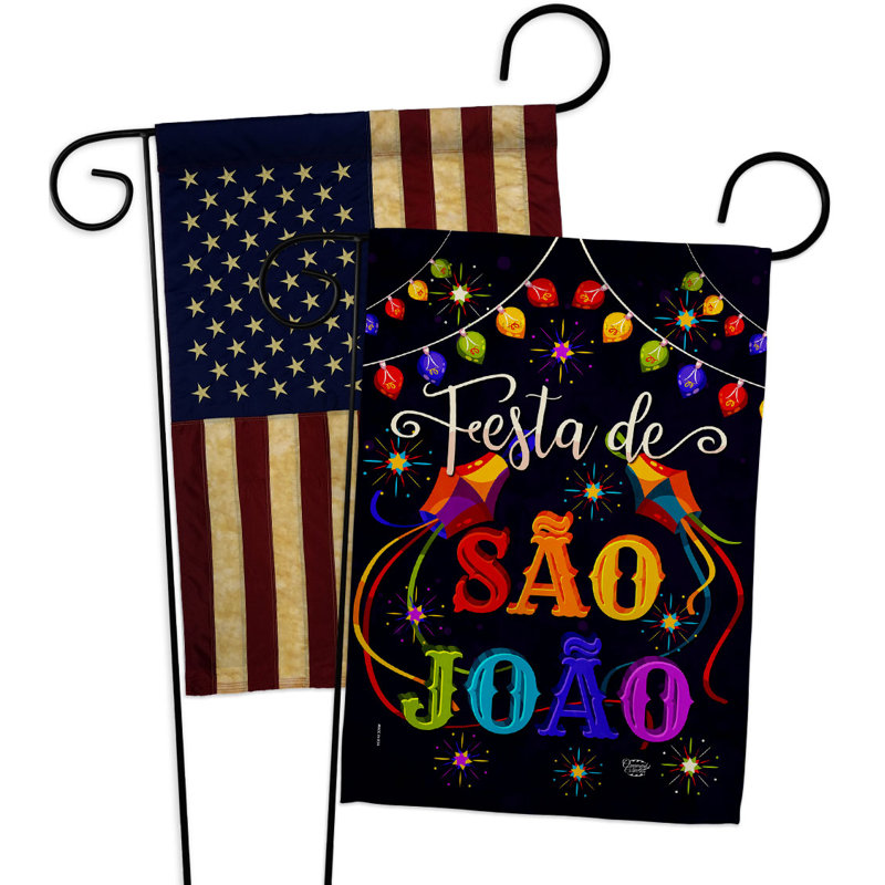 Drapeau de jardin en polyester 2 côtés 1 pi 5 po x 1 pi