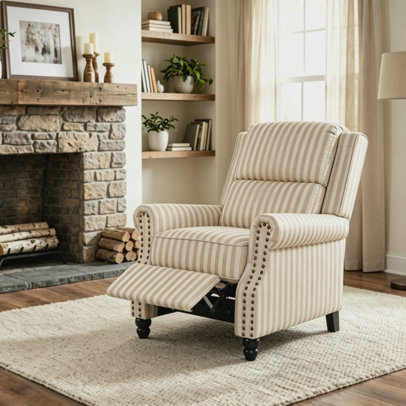 73cm Wide Lift Assist, Beige Linen Blend