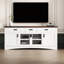 Élégante console de télévision avec tiroirs, espaces de rangement et une grande surface pour la décoration du salon