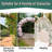Tawanna 131cm W x 49cm D Metal Arbour Gate with Gate in Black