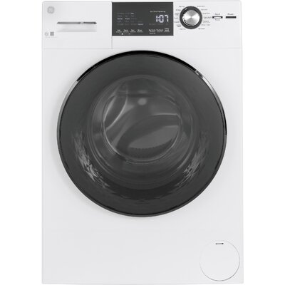 GE Appliances 2.4 cu. Ft. Energy Star High Efficiency Front Load Washer with Steam Wash in White -  GFW148SSMWW